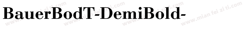 BauerBodT-DemiBold字体转换