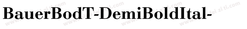 BauerBodT-DemiBoldItal字体转换