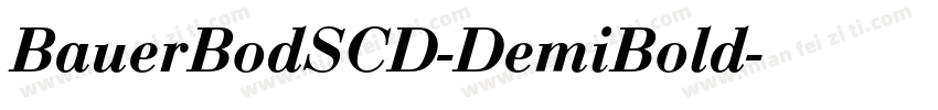 BauerBodSCD-DemiBold字体转换