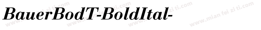 BauerBodT-BoldItal字体转换