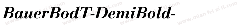 BauerBodT-DemiBold字体转换