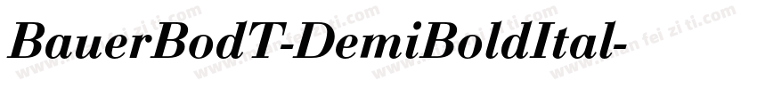 BauerBodT-DemiBoldItal字体转换