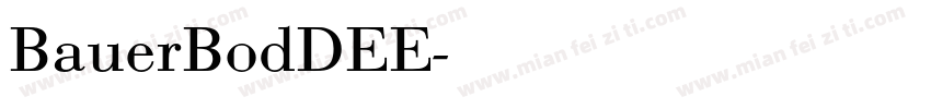 BauerBodDEE字体转换