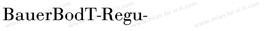 BauerBodT-Regu字体转换