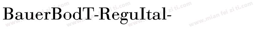 BauerBodT-ReguItal字体转换