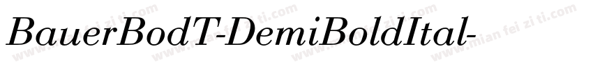 BauerBodT-DemiBoldItal字体转换