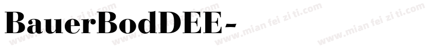 BauerBodDEE字体转换