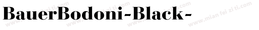 BauerBodoni-Black字体转换