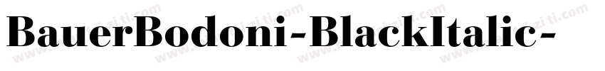 BauerBodoni-BlackItalic字体转换
