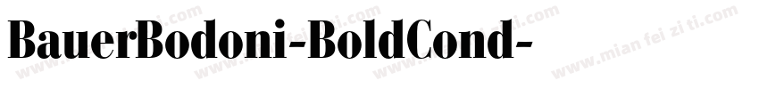 BauerBodoni-BoldCond字体转换