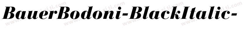 BauerBodoni-BlackItalic字体转换