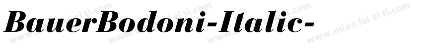 BauerBodoni-Italic字体转换