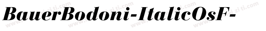 BauerBodoni-ItalicOsF字体转换