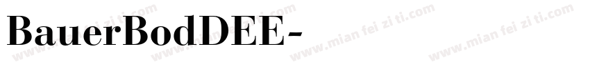 BauerBodDEE字体转换