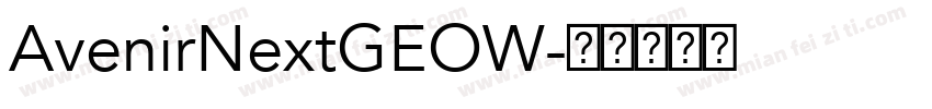 AvenirNextGEOW字体转换