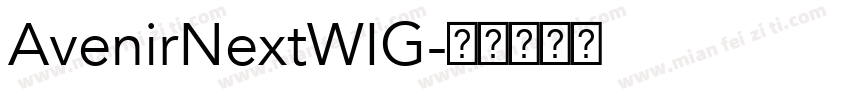AvenirNextWIG字体转换