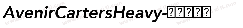 AvenirCartersHeavy字体转换