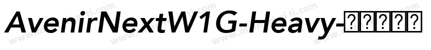 AvenirNextW1G-Heavy字体转换