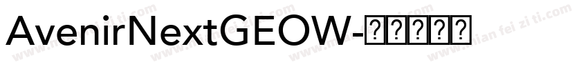 AvenirNextGEOW字体转换