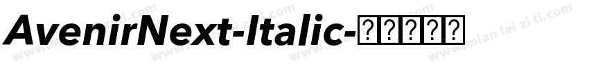 AvenirNext-Italic字体转换