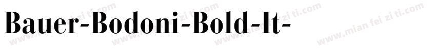 Bauer-Bodoni-Bold-It字体转换