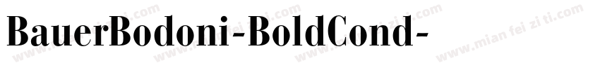 BauerBodoni-BoldCond字体转换
