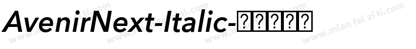 AvenirNext-Italic字体转换