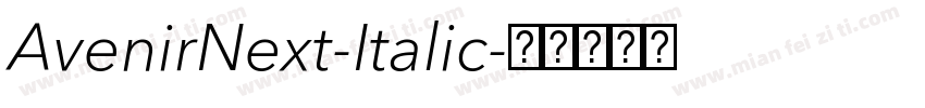 AvenirNext-Italic字体转换
