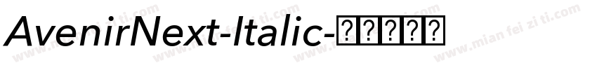 AvenirNext-Italic字体转换