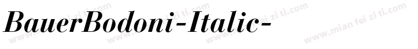 BauerBodoni-Italic字体转换