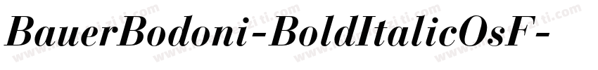 BauerBodoni-BoldItalicOsF字体转换