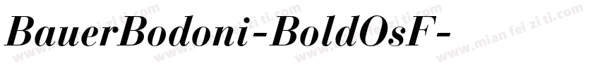 BauerBodoni-BoldOsF字体转换