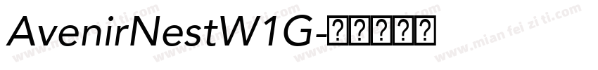 AvenirNestW1G字体转换