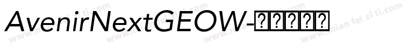 AvenirNextGEOW字体转换