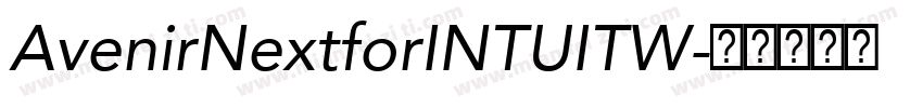 AvenirNextforINTUITW字体转换