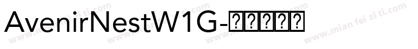AvenirNestW1G字体转换