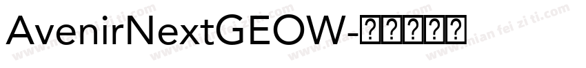 AvenirNextGEOW字体转换