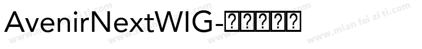 AvenirNextWIG字体转换