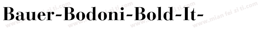 Bauer-Bodoni-Bold-It字体转换