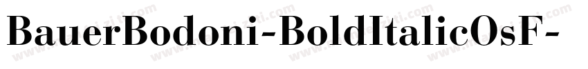 BauerBodoni-BoldItalicOsF字体转换