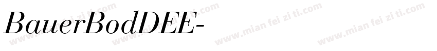 BauerBodDEE字体转换
