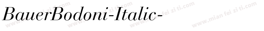 BauerBodoni-Italic字体转换