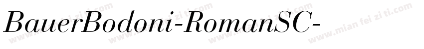 BauerBodoni-RomanSC字体转换