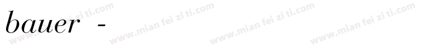 bauer字体字体转换