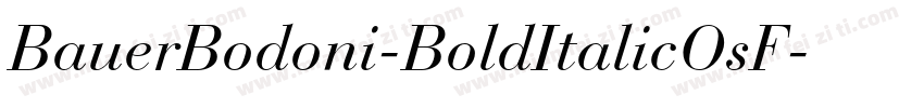 BauerBodoni-BoldItalicOsF字体转换