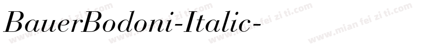 BauerBodoni-Italic字体转换