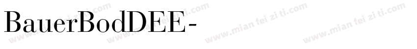 BauerBodDEE字体转换