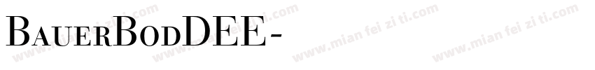 BauerBodDEE字体转换