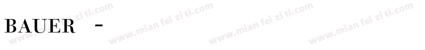 bauer字体字体转换