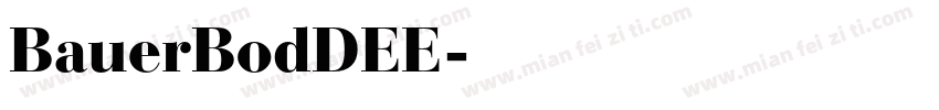 BauerBodDEE字体转换